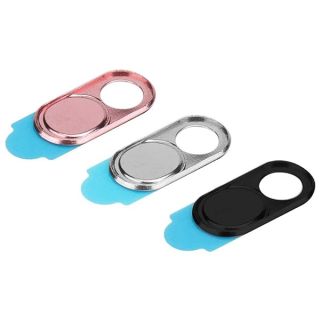 ASHATA 3pcs Metal Camera Lens, Ultra Thin Camera Cover Webcam Cover Blocker Slider for Smartphone Tablet Desktop Laptop(Tricolo