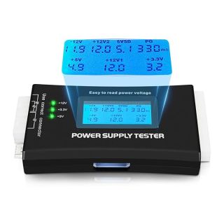 ASHATA LCD Power Supply Tester, ATX Power Supply Computer Host Inspection and Maintenance Tester Tool with LCD Display,PC Power Supply Tester Can Detect ATX,BTX,ITX,TFX Computer Power Supplies