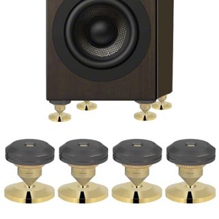 ASHATA Speaker Spike, 4 Pcs Speaker Isolation Spikes Stand Feet HiFi Speaker AMP CD Cone Base Pads 28x25mm