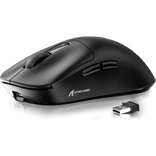 ATTACK SHARK X3 Wireless Gaming Mouse, 49g Ergonomic Computer Mouse, Triple Modes PAW3395 26K DPI Optical Sensor, 200h Battery Life, Programmable Buttons, Gaming Accessories for PC/Laptop/Mac (Black)