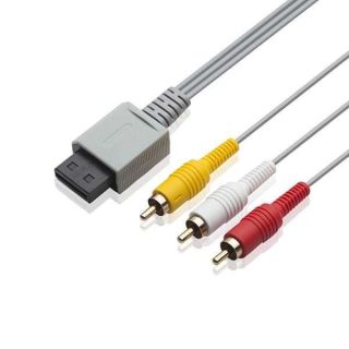 TENINYU 6FT AV Cable for Wii/Wii U - Gold-Plated 3 RCA Composite Cable for 480P HDTV Display
