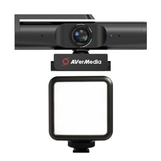 AVerMedia PW513L 4K Ultra HD USB Webcam with RGB Light, for Gaming, Streaming and Video conferencing. Works with OBS, Zoom, Teams and Skype. TAA/NDAA Compliant.