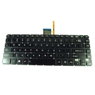 Abakoo New Keyboard Compatible with Toshiba Satellite E45-B E45D-B E45T-B E45-B4100 E45-B4200 P30W-B P35W-B Backlit US Black no Frame