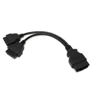 AccuGPS OBD2 Splitter Y Cable – 16-Pin Male to Dual Female Adapter – Durable 24AWG Wiring for Reliable Dual Connections