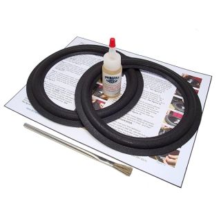 Acoustic Research 8" Speaker Foam Surround Edge Repair Kit - 2 Speaker Kit - Fits Acoustic Research AR 4, 6, 7, 8, 8E, AR9 (mid), 10, 15, 16, 17, AR18, AR18B, 20, 25, 35, 90, 93, 94, 162, Many More