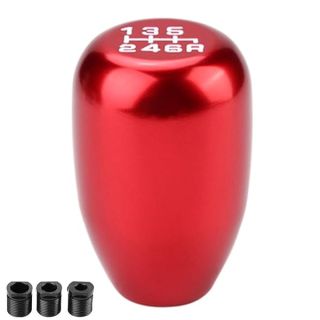 Acouto 6 Speed Shift knob, Gear Shift Knob, 6 Speed Car Universal Modification Metal Manual Knob Gear Shift Head Shifter (Red)