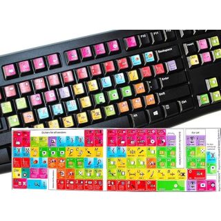 Adobe Premiere Keyboard Stickers Laminated MATT New (11.5 x 13 mm)