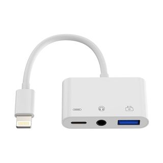 Buy Aksenli 3-in-1 USB Camera Splitter - USB 3.0, Male to Female, Compatible with iPhone 13, 12, 11, iPad & More