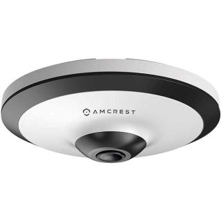 Amcrest Fisheye IP POE Camera, 360° Panoramic 5-Megapixel POE IP Camera, Fish Eye Security Indoor Camera, IVS Features and People Counting, MicroSD Recording, IP5M-F1180EW-V2 (White)