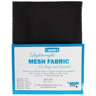 Annie Mesh Fabric Lightweight 18"x 54" Black, 18" by 54",PBA02030