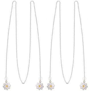 Anti-Lost Earbuds Strap Necklace - 2 PCS Daisy Flower Lanyard for Wireless Earbuds Holder & Earphone Chain