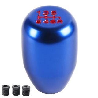 Aramox Gear Shift Knob, Car Universal Modification Manual Knob Gear Shift Head Shifter 6 Speed (Blue)