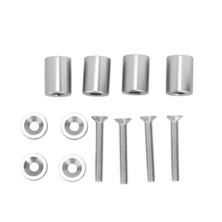 Aramox Aluminum Alloy Engine Hood Ventilation Spacer Riser for 6mm Motor - Silver Car Accessory