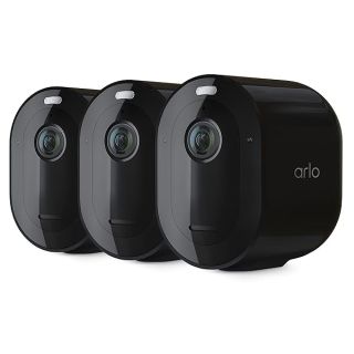 Arlo Pro 4 Spotlight Camera Pack of 3 - 2K Video, Color Night Vision, Wireless Security, No Hub Needed