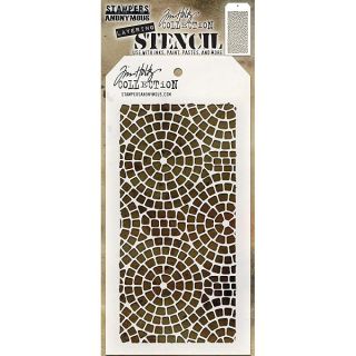 Art Gone Wild Tim Holtz Mosaic Stencil, Synthetic Material, 28.4 x 11.4 x 0.1 cm