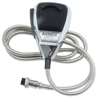 Astatic 636LC Chrome Noise Canceling 4-pin CB Radio Mic