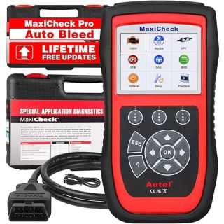 Autel MaxiCheck PRO AutoBleed Scan Tool, ABS Brake Bleed with with ABS SRS Diagnostics, Full OBDII, BMS EPB SRS SAS Oil Reset Services for Specific Vehicles, Free Update, Functions Not for All Cars