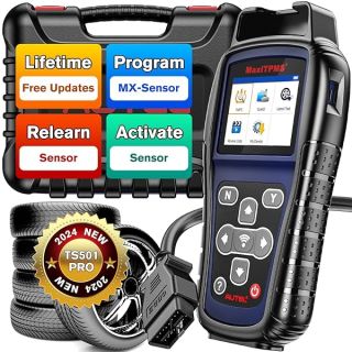 Autel MaxiTPMS TS501 PRO, 2024 TPMS Programming Tool Same as TS508 Up of TS501 TS408S, All Sensors Relearn Activate Tool, Program Autel MX-Sensor 315/433MHz, TPMS Reset Read Clear DTCs Lifetime Update