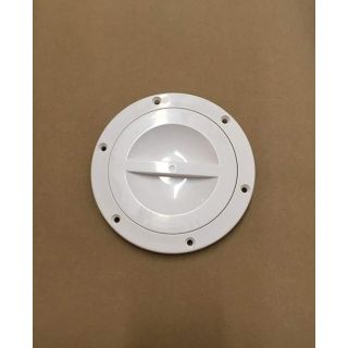 Automotive Authority LLC 4" White Round Access Hatch Cover Deck Plate for RV Marine Boat (White)