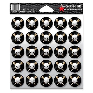 Award Decals Lacrosse Sticks Sticker Set (100 Decals) 1" The Original Premium 20mil Thick Helmet Decals Made in The USA Since 1976