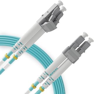 BEYONDTECH LC to LC Fiber Patch Cable Multimode Duplex - 8m (26.24ft) - 50/125um OM3 10G LSZH PureOptics Cable Series