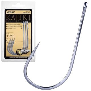 BKK KAJIKI LIGHT Trolling Hook | 10/0 | 4-Pack | 3X | Ultra Antirust Coating | Hand Ground Point