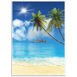 BLUE PANDA Tropical Beach Background - Photography Backdrop - Great for Studio, Booth, Party, Photo, Wedding, Business Use, 4.9 x 7.2 Feet