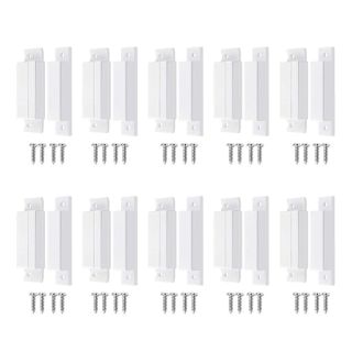 BNYZWOT MC-31 Surface Mount Wired NC Door Contact Sensor Alarm Magnetic Reed Switch White 10pcs