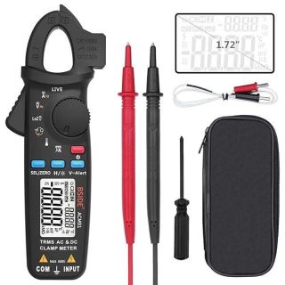 BSIDE ACM91 Digital Clamp Meter 1mA AC/DC Current True RMS Auto-Ranging 6000 Counts Meter Hz Temperature Capacitance Live Check V-Alert Low Impedance Voltage Tester