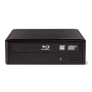 BUFFALO MediaStation Desktop 16x External Blu-ray Writer for PC with USB 3.0. TAA Compliant. Plays and Burns Blu-rays, DVDs, and CDs.