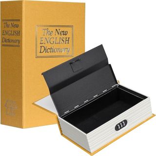 Barska Portable Diversion Book Safe Secret Hidden Storage Lock Box - Combo Dictionary