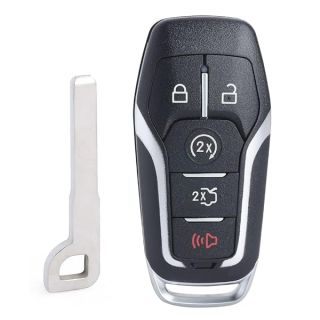 Beefunny Replacement Smart Prox Remote Key Shell Case Fob 5 Button for Ford F250 F450 Super Duty Fusion Edge FCC: M3N-A2C31243300 (Empty Key Shell)