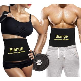 Biange Waist Trainer for Women Men Sweat Belt Waist Trimmer Belly Band Stomach Wraps