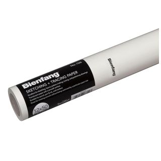 Bienfang Sketching & Tracing Paper Roll, White, 12 Inches x 50 Yards - for Drawing, Trace, Sketch, Sewing Pattern