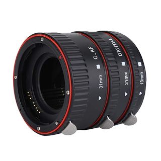 Bindpo Auto Focus Macro Extension Tube Set,13mm + 21mm + 31mm Metal Autofocus EF Macro Extension Tube Set,Macro Extension Tube Set for EF Mount