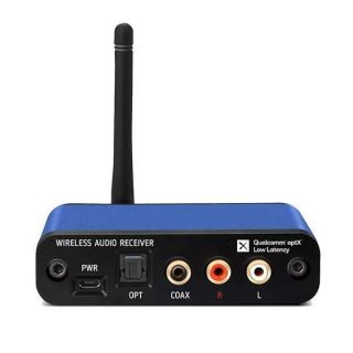 BluDento BLT-2 True Hi-Fi Bluetooth v5.1 Audio Receiver, Built-in TI DAC for Analog Stereo RCA Output, Enhanced Working Range, Digital Coaxial &amp; Optical Outputs