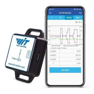 [Bluetooth 5.0 Accelerometer+Inclinometer] WT901BLECL MPU9250 High-Precision 9-axis Gyroscope+Angle(XY 0.2° Accuracy)+Magnetometer Compass with Kalman Filter, Low-Power 3-axis AHRS IMU Tilt Sensor