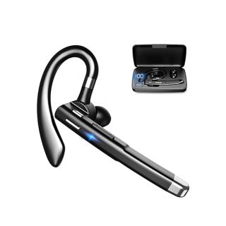 Bluetooth Earpiece for Cell Phones, Bluetooth V5.1 Headset with Charging Case, Waterproof Hands-Free Earphones Wireless Headphone, for Business/Office/Driving Compatible with Android/iPhone