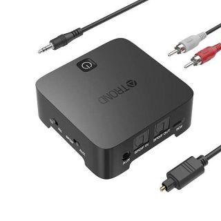 TROND Bluetooth Transmitter Receiver for TV/PC - Low Latency, Dual Device Pairing, Perfect for Speakers & Home Stereo