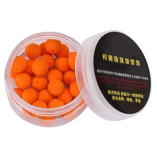 Bollis Angeln Karpfen,30pcs 10/12mm Smell Carp Fishing Bait Foam Up Soft Pellets Boilies Eggs/Floating Ball Beads Feeder Artificial Carp Baits Lure/Hair Rig(10MM Orange Sweet