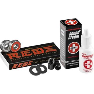 Bones Bearings Bones Reds with Bearing Spacers, Axle Washers & Bones Speed Cream