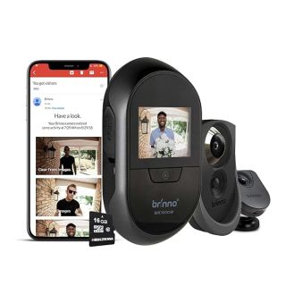 "Brinno Peephole Camera SHC1000W: WiFi, Motion Detection & Easy Install for 5/9" Doors - 2.7" LCD Screen"
