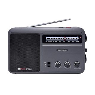 C. Crane CCRadio - EP PRO AM FM Battery Operated Portable Analog Radio with DSP Black