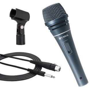 CAROL Sigma-plus2 Dynamic Microphone - Wired Style for Live Performances, Professional Singing, Handheld Supercardioid Mic, w/ 14.8ft Detachable XLR to 1/4" Cable, On/Off Switch w/Mic Clip (?-Plus2)