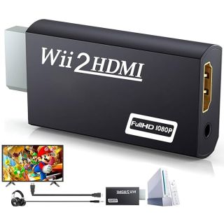 CHS Wii to HDMI Converter: 1080p HD Adapter for Wii/Wii U with 3.5mm Audio Jack - Supports All Display Modes
