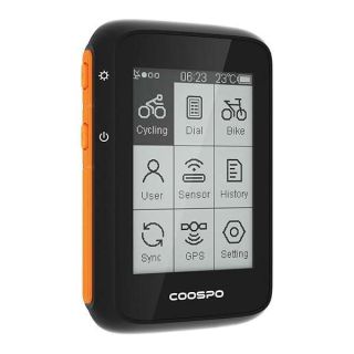 COOSPO Wireless Bike Computer Bluetooth GPS Speedometer Waterproof Cycling Computer with Auto Backlight 2.6 inch Large LCD Display, ANT+ Sensor Support