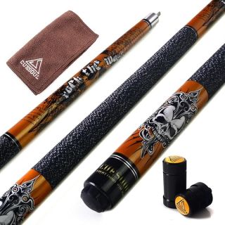 CUESOUL Rockin Series 58" 21oz Maple Pool Cue Stick Set with Joint Protector/Shaft Protector and Cue Towel G406