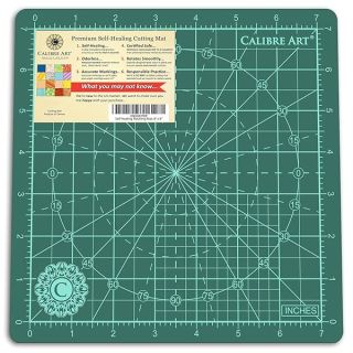 Calibre Art Rotating Self Healing Cutting Mat 8x8 (7" grids), Perfect for Quilting & Art Projects