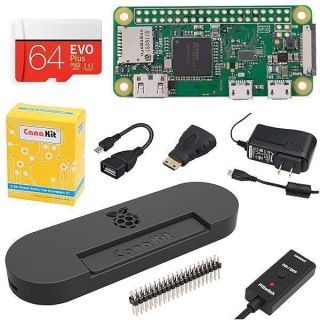 CanaKit Raspberry Pi Zero W (Wireless) Complete Starter MAX Kit with Premium Black Case (64GB Edition)