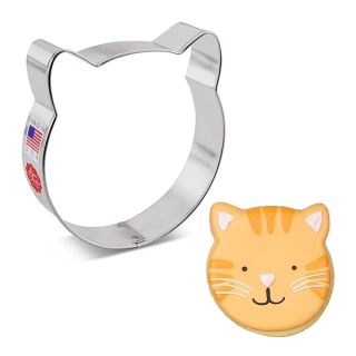 Cat Face Sandwich Cutter Cookie Cutter, 4" by Ann Clark